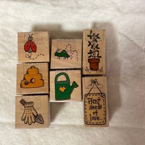 Rubber Stamps for Card Making Garden Theme